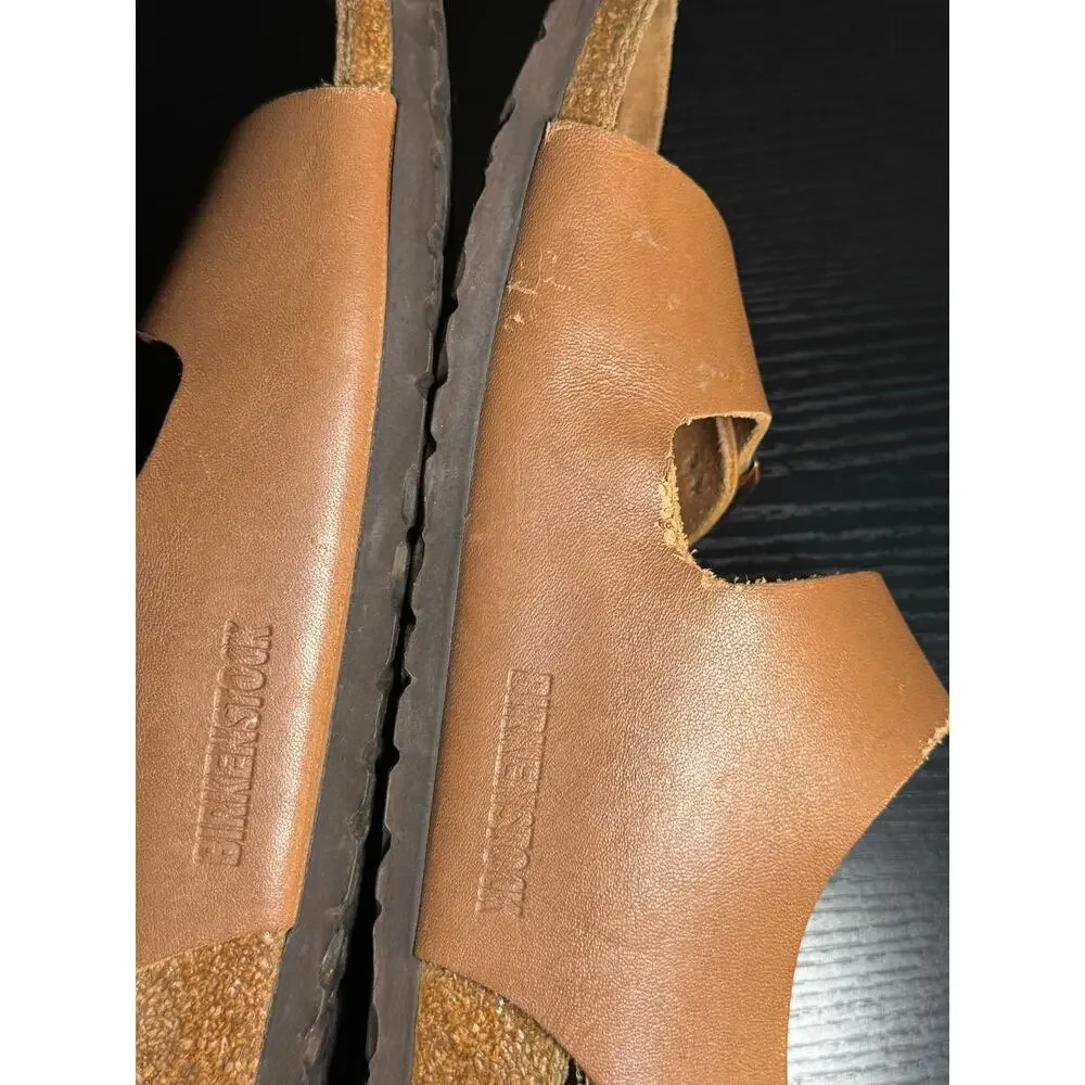 Birkenstock Milano Oiled Leather Brown Slingback Sandals EU 38 US Women 7 Men 5